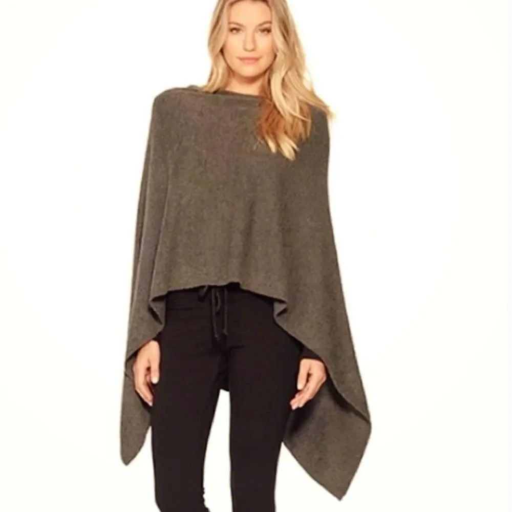Barefoot Dreams Cozychic Lite Ruana Poncho Pullover S M L
